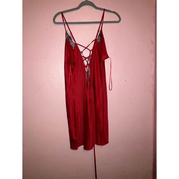 NWT Ann Summers Nordstrom Lacey satin feeling nightgown size large - Picture 3 of 7